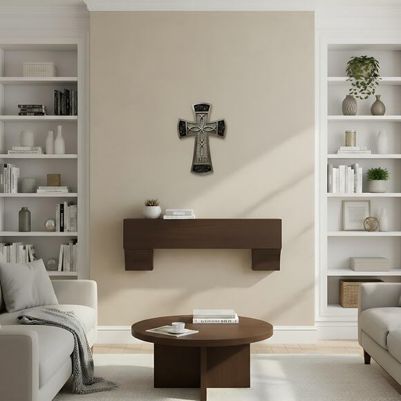 Faith Wall Cross Rustic Metal Look Christian Decor Religious Plaque 12” - Picture 2 of 10